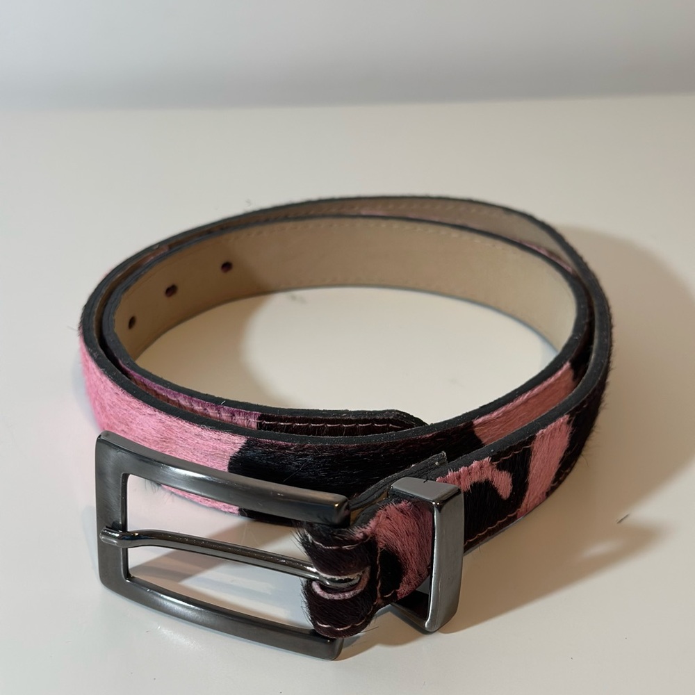 Elite Pink and Black Animal Print Belt Women’s Medium